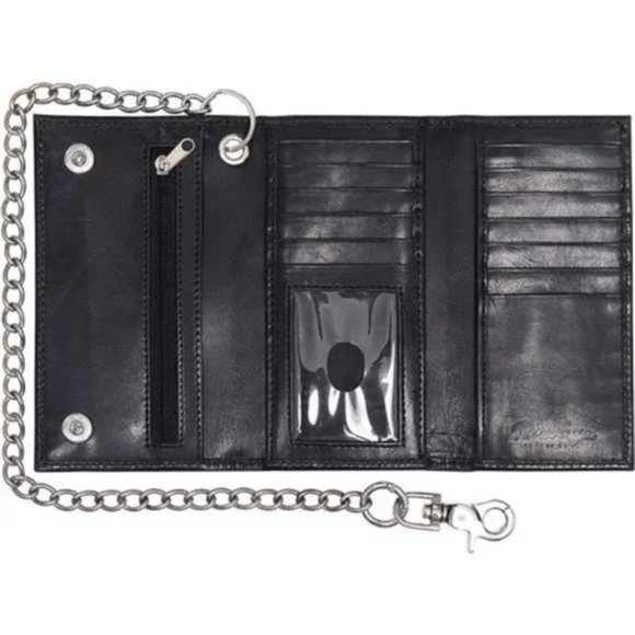 Wallets for Men with Chain - Black - Picture 2 of 7
